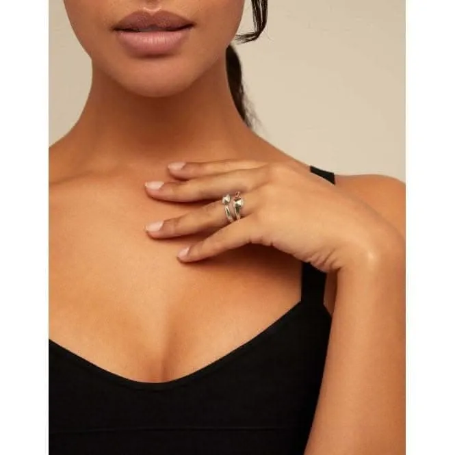Connected Silver Metal Ring Unode50 Jewelry And Accessories