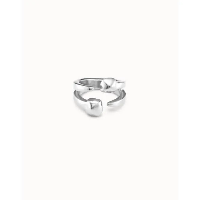 Connected Silver Metal Ring Unode50 Jewelry And Accessories