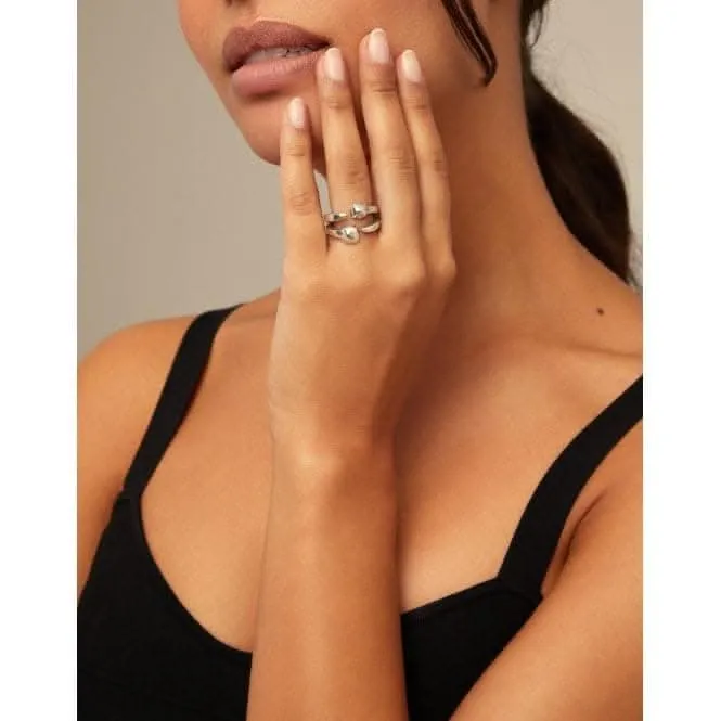 Connected Silver Metal Ring Unode50 Jewelry And Accessories