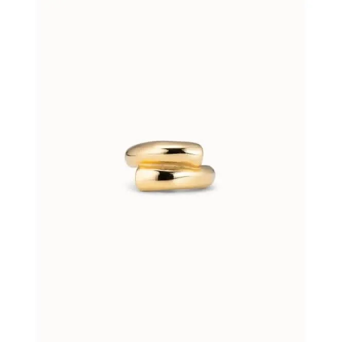 Crossed Legs Golden Metal Ring ANI0709ORO Unode50 Jewelry And Accessories