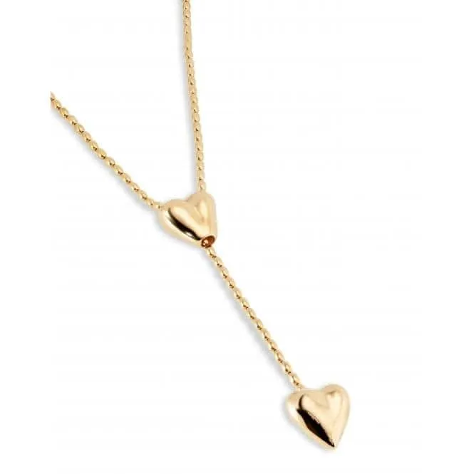 Cupido 18k Gold Plated Chain Two Hearts Necklace COL1884ORO0000U Unode50 Jewelry And Accessories