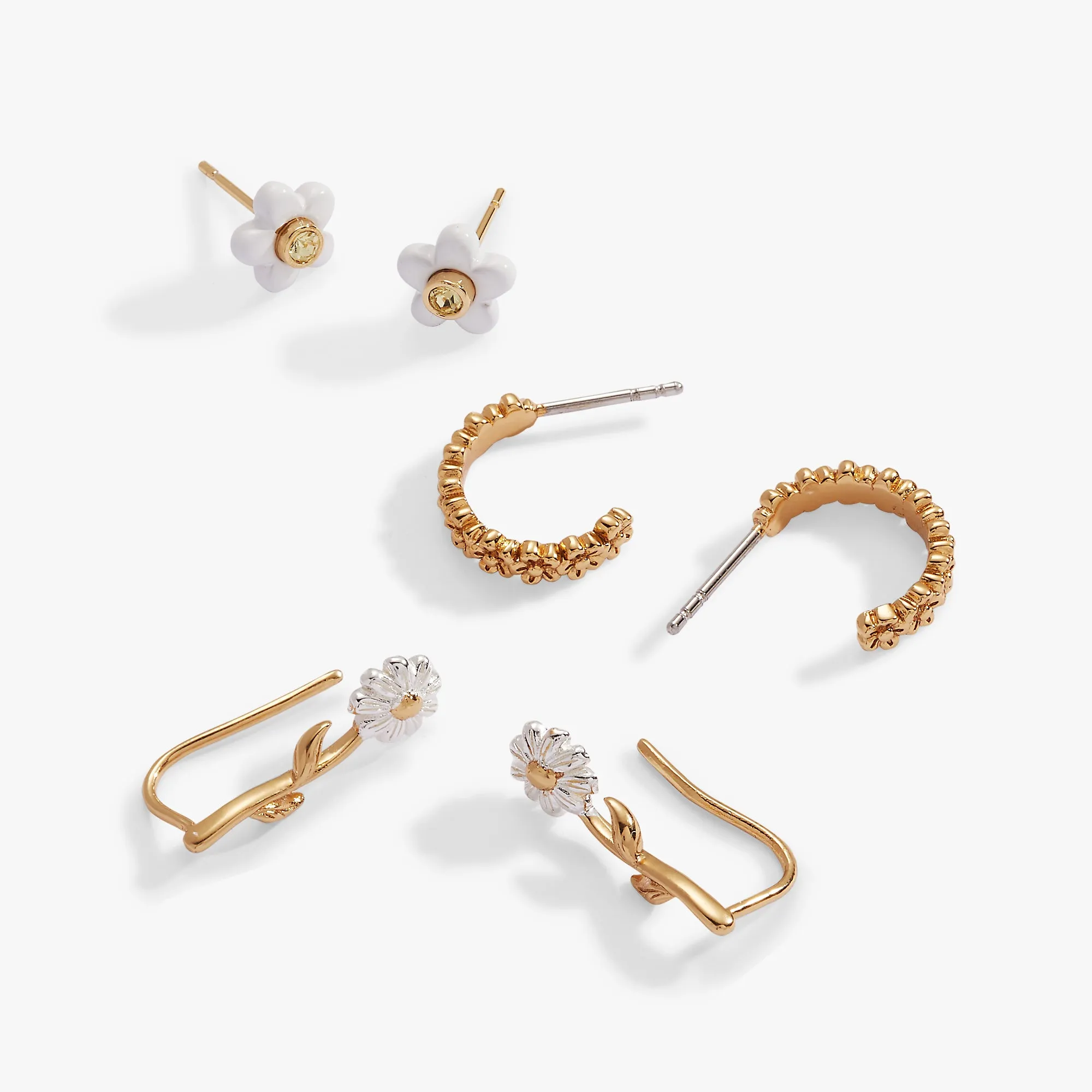 Daisy Earring Set of 3