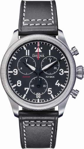Davosa Watches Davosa Aviator Quartz Chronograph Black Watch