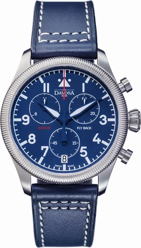 Davosa Watches Davosa Aviator Quartz Chronograph Blue Watch