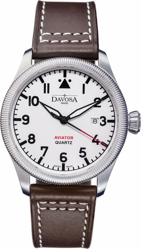 Davosa Watches Davosa Aviator Quartz Silver Watch