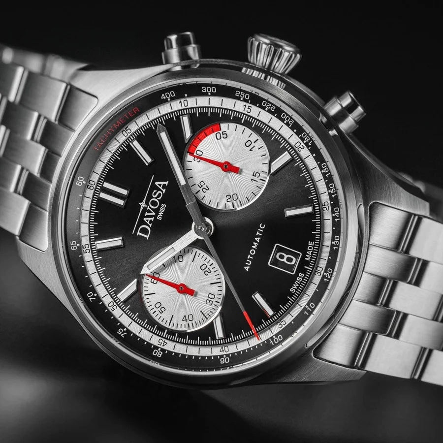 Davosa Watches Davosa Newton Pilot Rally Black Bracelet Limited Edition Watch