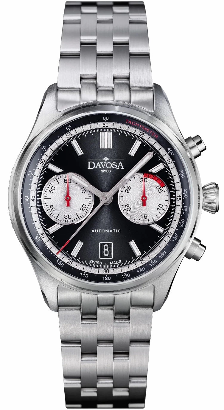 Davosa Watches Davosa Newton Pilot Rally Black Bracelet Limited Edition Watch