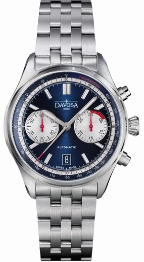 Davosa Watches Davosa Newton Pilot Rally Blue Bracelet Limited Edition Watch