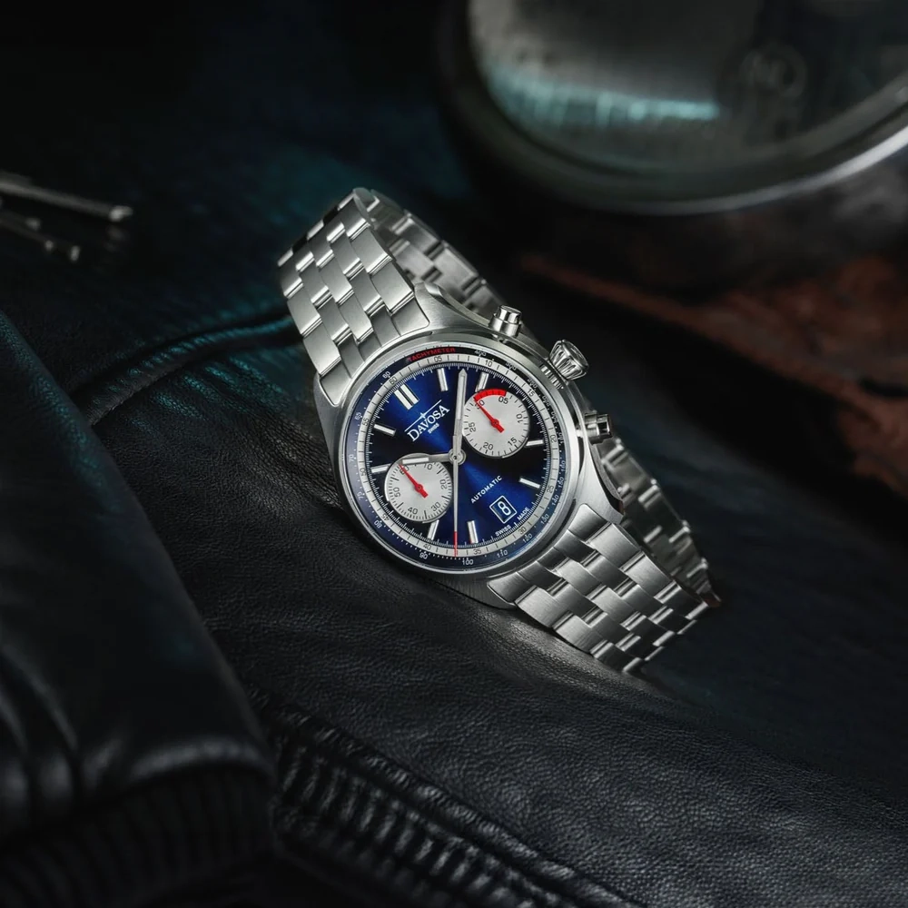 Davosa Watches Davosa Newton Pilot Rally Blue Bracelet Limited Edition Watch