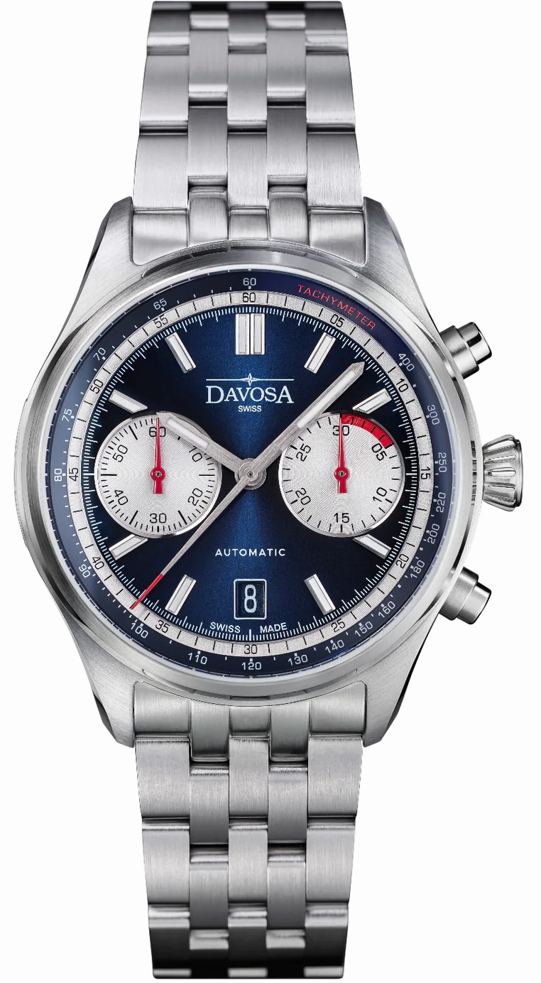Davosa Watches Davosa Newton Pilot Rally Blue Bracelet Limited Edition Watch