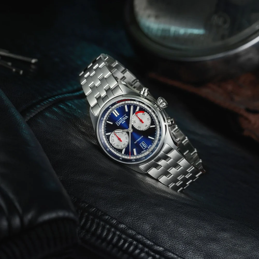 Davosa Watches Davosa Newton Pilot Rally Blue Bracelet Limited Edition Watch