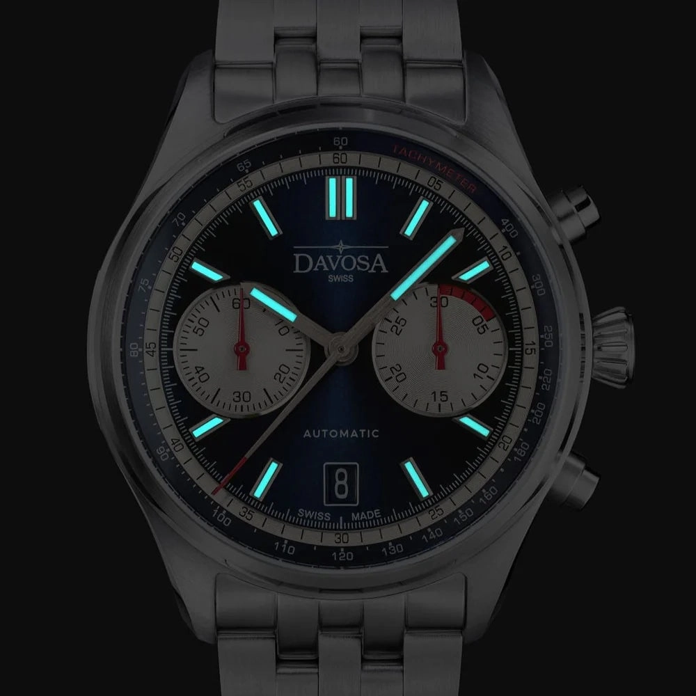 Davosa Watches Davosa Newton Pilot Rally Blue Bracelet Limited Edition Watch