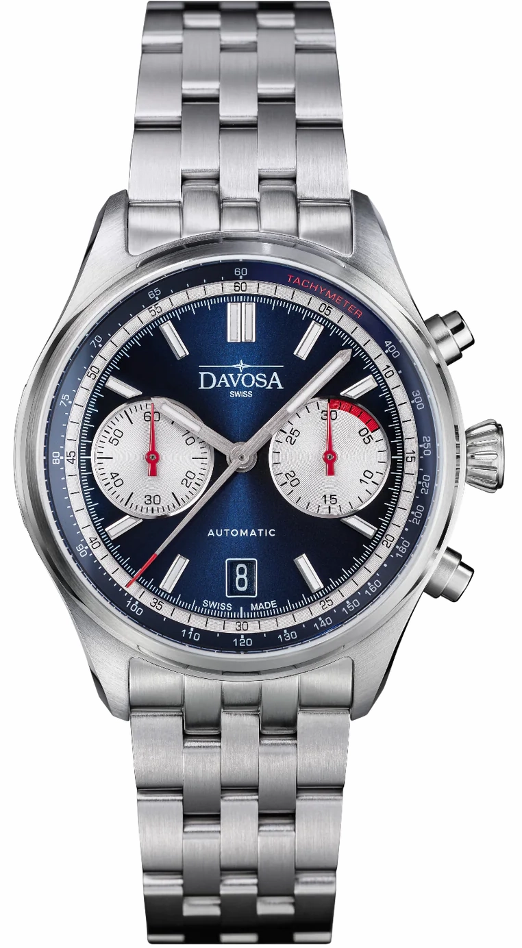 Davosa Watches Davosa Newton Pilot Rally Blue Bracelet Limited Edition Watch