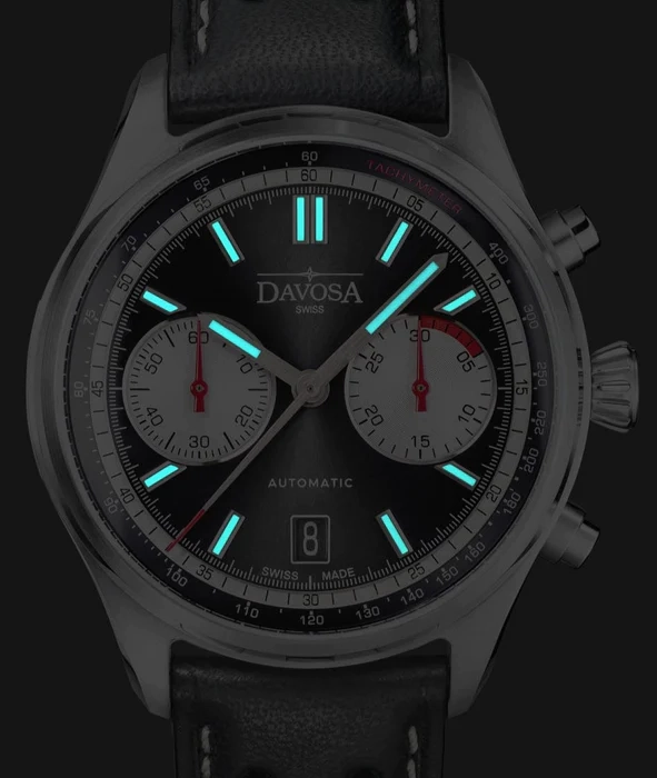 Davosa Watches Davosa Newton Pilot Rally Chronograph Black Limited Edition Watch