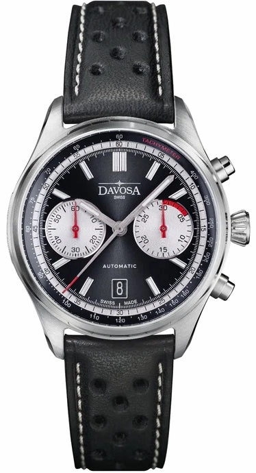 Davosa Watches Davosa Newton Pilot Rally Chronograph Black Limited Edition Watch