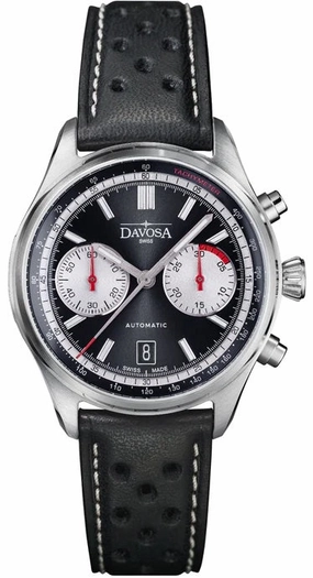 Davosa Watches Davosa Newton Pilot Rally Chronograph Black Limited Edition Watch
