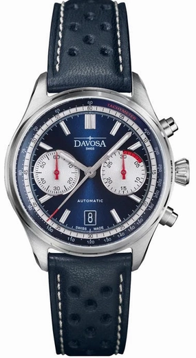 Davosa Watches Davosa Newton Pilot Rally Chronograph Blue Limited Edition Watch