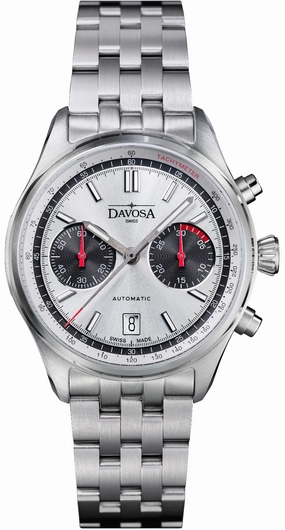 Davosa Watches Davosa Newton Pilot Rally Silver Bracelet Limited Edition Watch