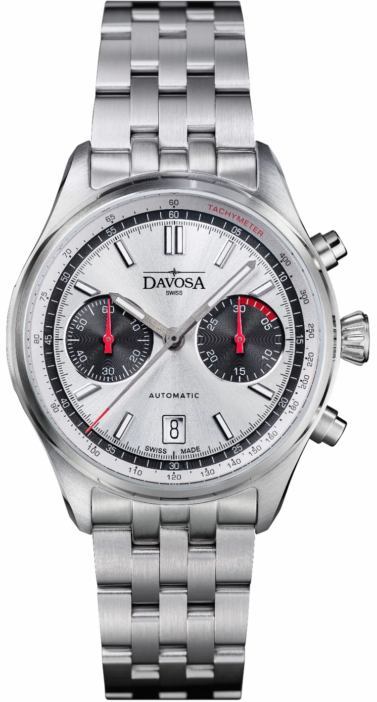 Davosa Watches Davosa Newton Pilot Rally Silver Bracelet Limited Edition Watch