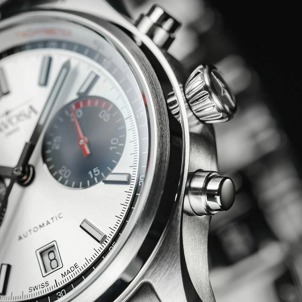 Davosa Watches Davosa Newton Pilot Rally Silver Bracelet Limited Edition Watch