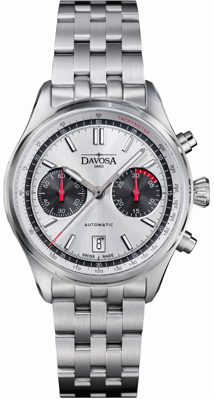 Davosa Watches Davosa Newton Pilot Rally Silver Bracelet Limited Edition Watch