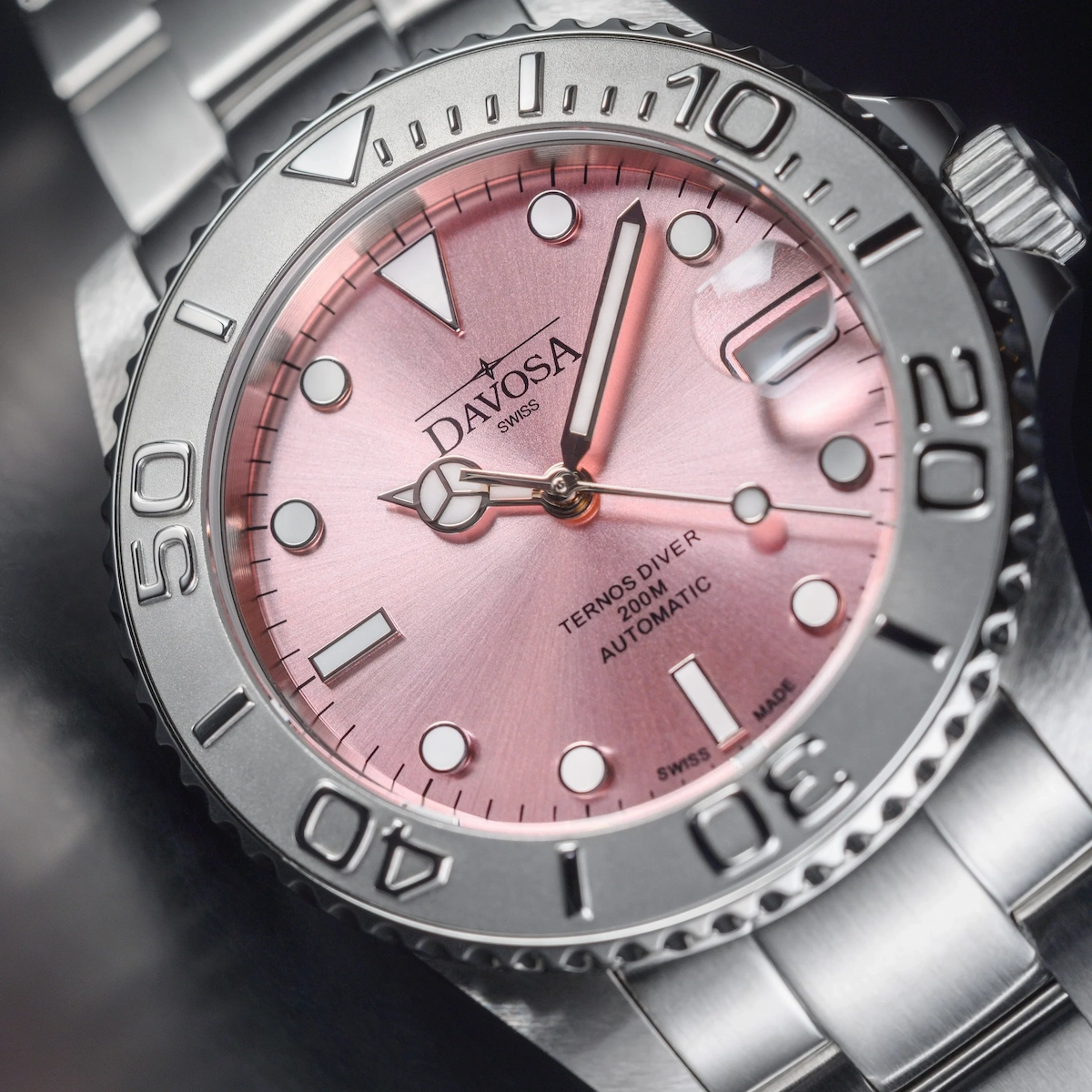 Davosa Watches Davosa Ternos Medium California Automatic Pink Ladies Watch