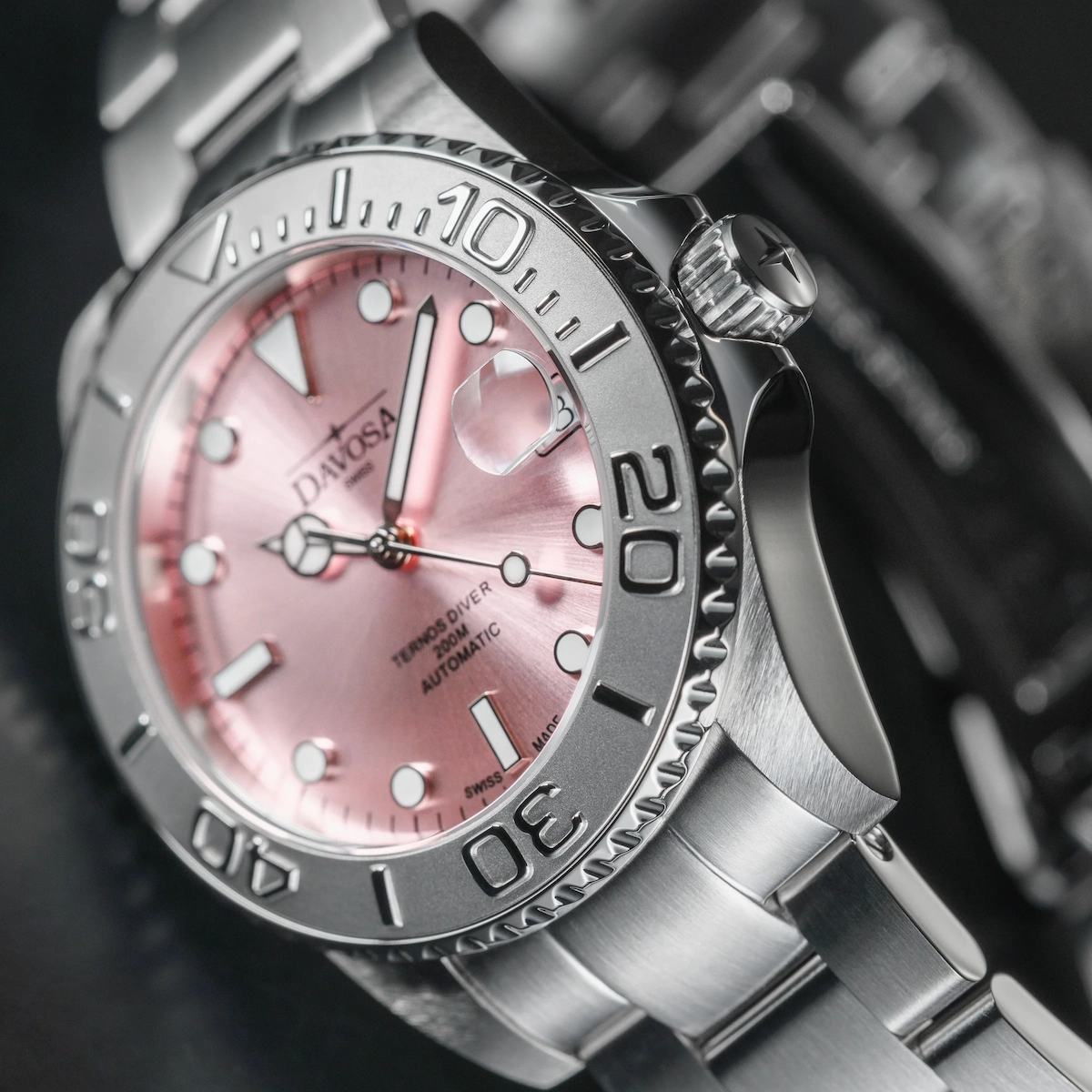 Davosa Watches Davosa Ternos Medium California Automatic Pink Ladies Watch