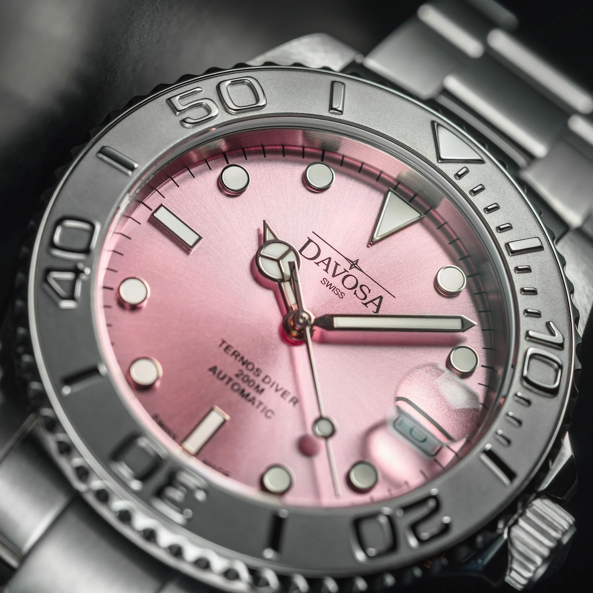 Davosa Watches Davosa Ternos Medium California Automatic Pink Ladies Watch