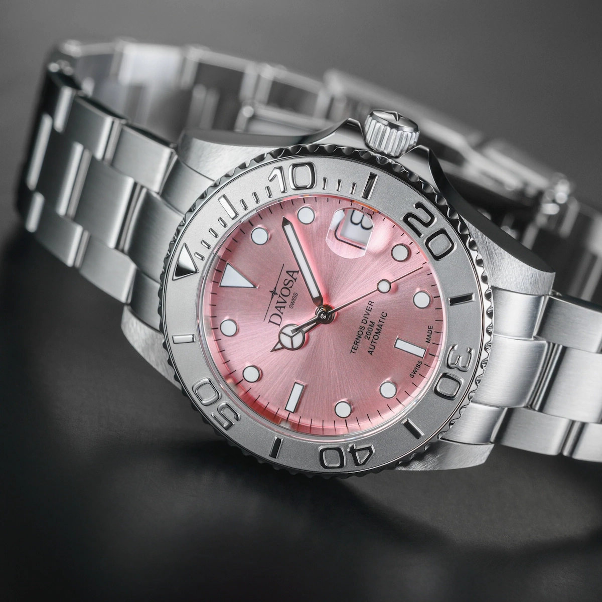 Davosa Watches Davosa Ternos Medium California Automatic Pink Ladies Watch