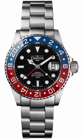 Davosa Watches Davosa Ternos Professional GMT Tri Bracelet Watch
