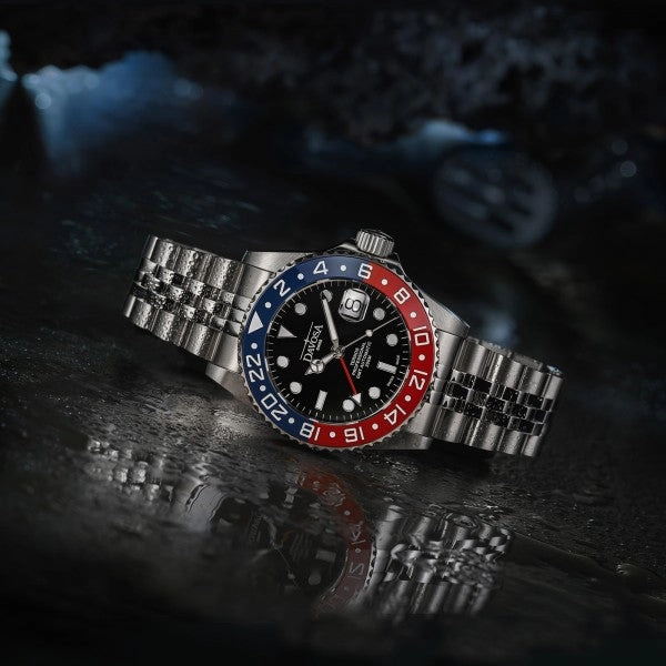 Davosa Watches Davosa Ternos Professional GMT Tri Bracelet Watch