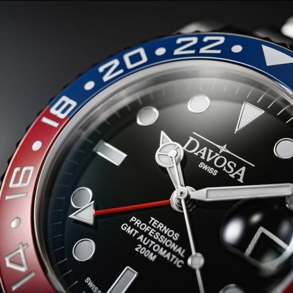 Davosa Watches Davosa Ternos Professional GMT Tri Bracelet Watch