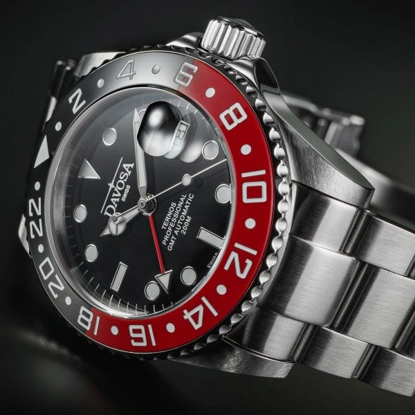 Davosa Watches Davosa Ternos Professional GMT Tri Bracelet Watch