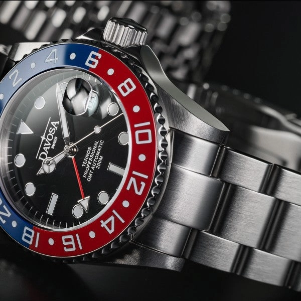 Davosa Watches Davosa Ternos Professional GMT Tri Bracelet Watch