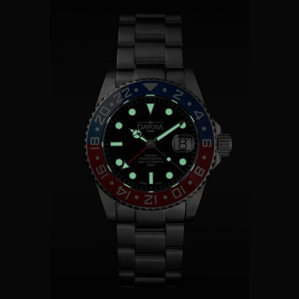Davosa Watches Davosa Ternos Professional GMT Tri Bracelet Watch