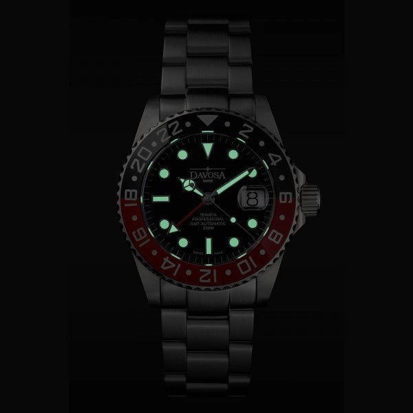 Davosa Watches Davosa Ternos Professional GMT Tri Bracelet Watch