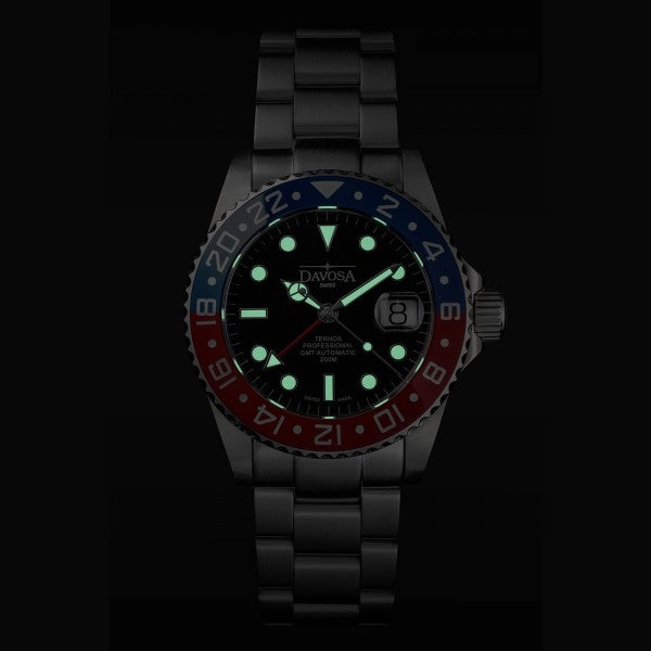 Davosa Watches Davosa Ternos Professional GMT Tri Bracelet Watch