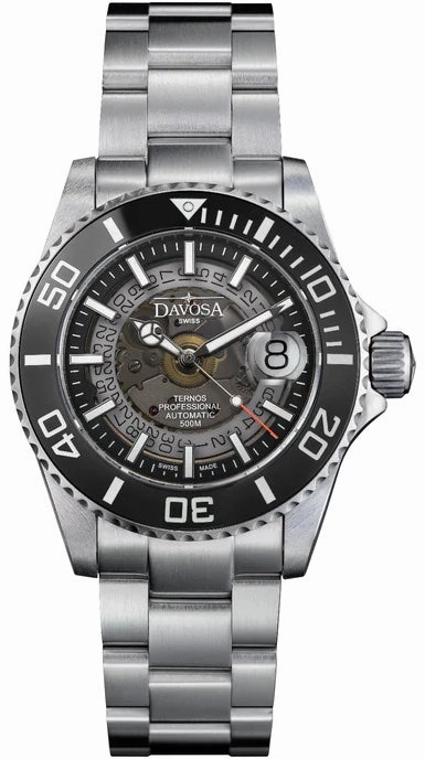 Davosa Watches Davosa Ternos Professional Nebulous Automatic Smoke Black Watch