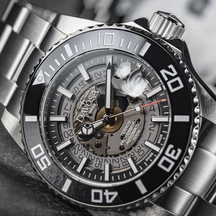 Davosa Watches Davosa Ternos Professional Nebulous Automatic Smoke Black Watch