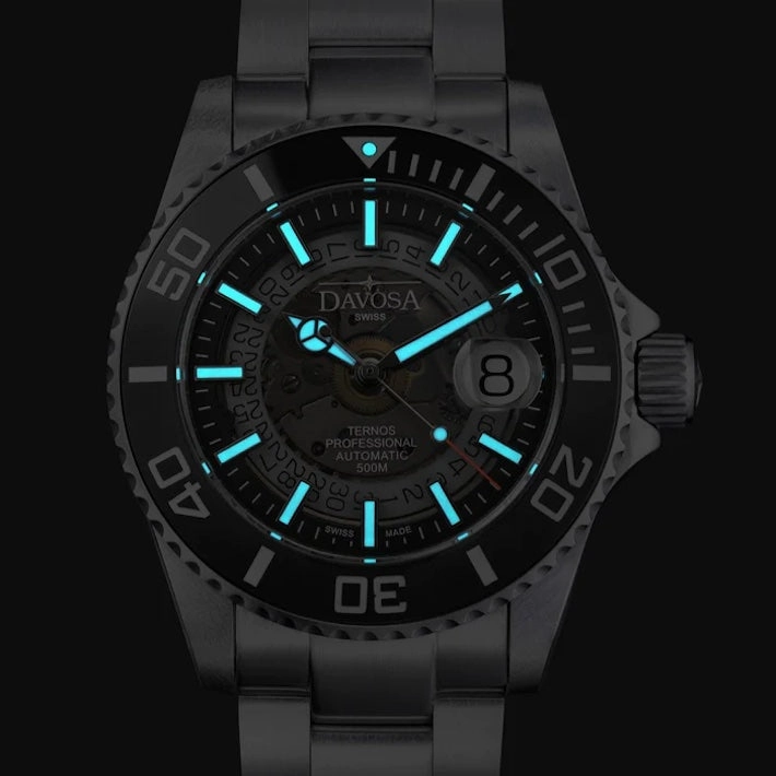 Davosa Watches Davosa Ternos Professional Nebulous Automatic Smoke Black Watch