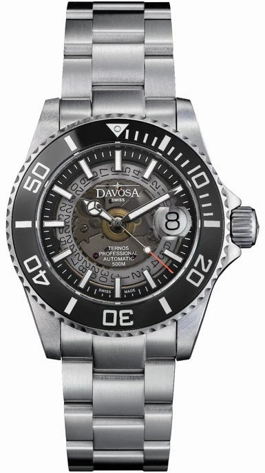 Davosa Watches Davosa Ternos Professional Nebulous Automatic Smoke Black Watch