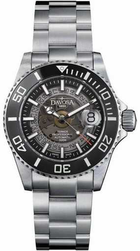 Davosa Watches Davosa Ternos Professional Nebulous Automatic Smoke Black Watch