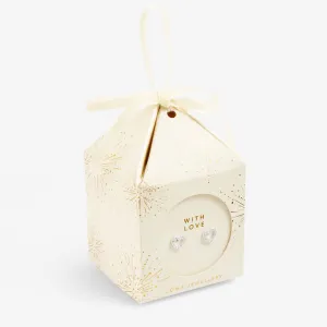 Earring Bauble With Love Stud Silver Plated Earrings 7689 Joma Jewellery
