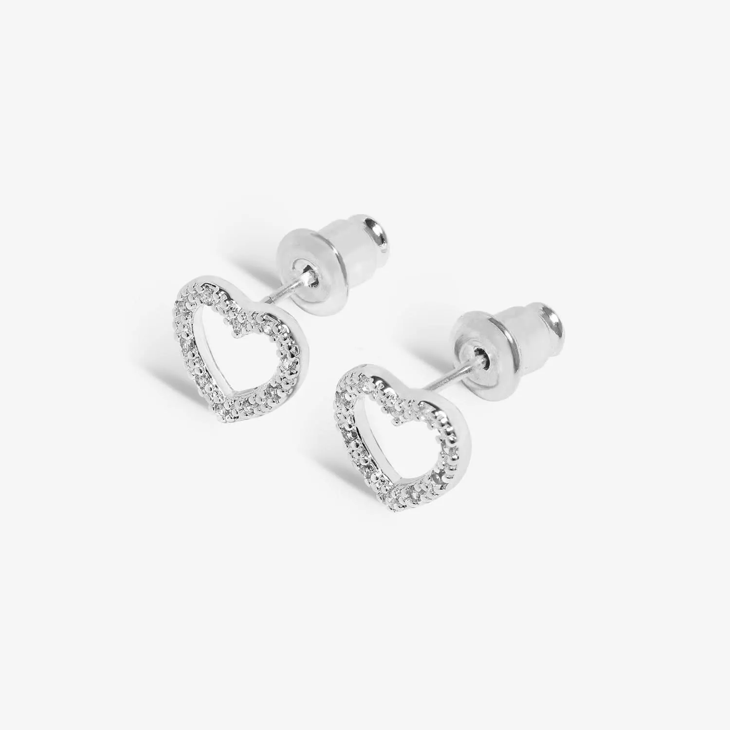Earring Bauble With Love Stud Silver Plated Earrings 7689 Joma Jewellery