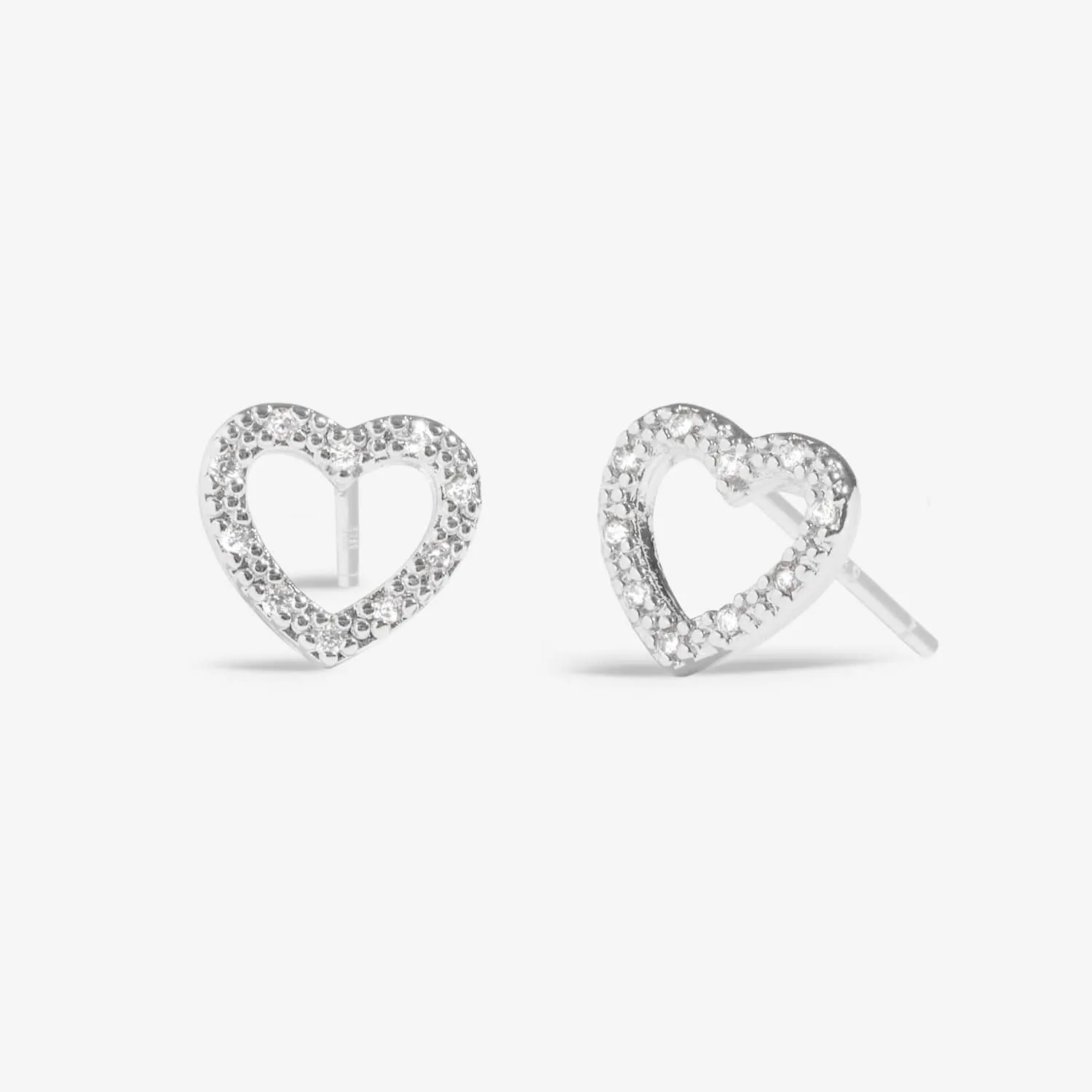 Earring Bauble With Love Stud Silver Plated Earrings 7689 Joma Jewellery