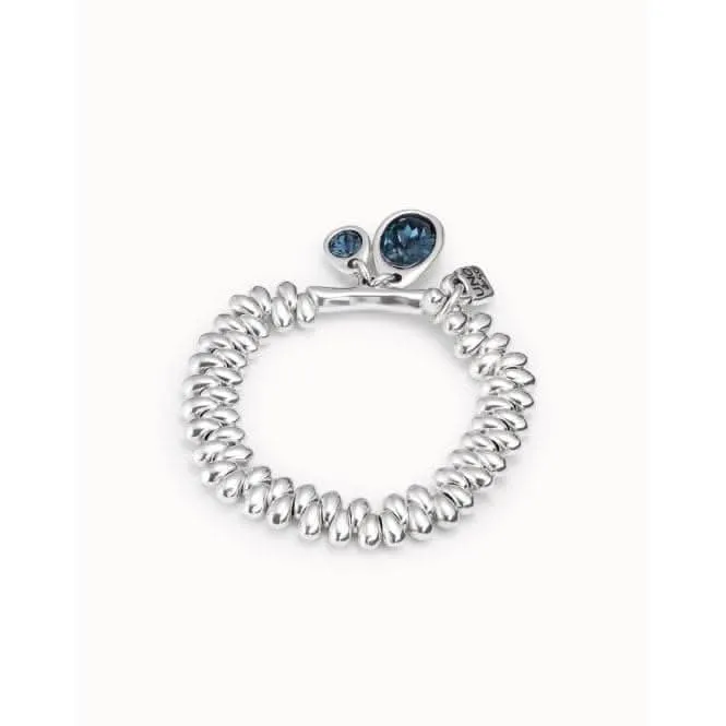 Eclipse Blue Metal Faceted Crystal Bracelet Unode50 Jewelry And Accessories