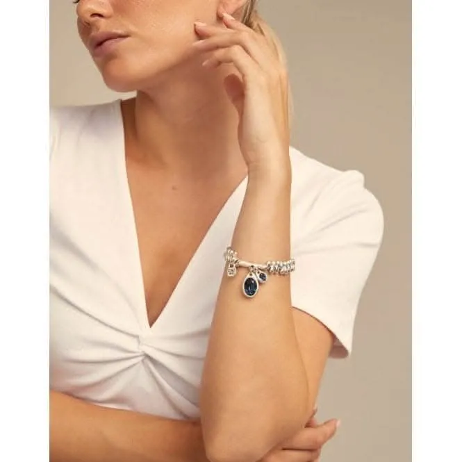 Eclipse Blue Metal Faceted Crystal Bracelet Unode50 Jewelry And Accessories