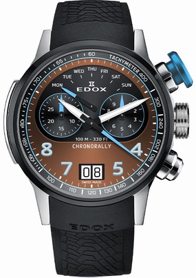 Edox Watches Edox Chronorally Chronograph Titanium Watch