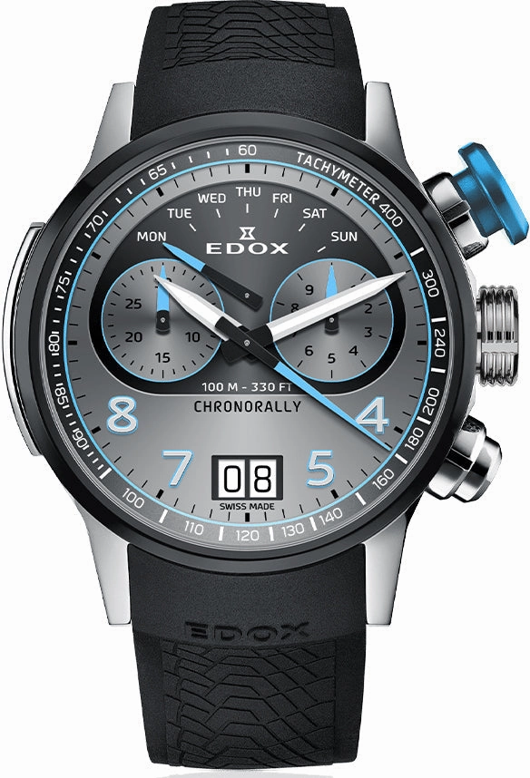 Edox Watches Edox Chronorally Chronograph Titanium Watch