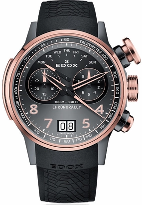 Edox Watches Edox Chronorally Chronograph Titanium Watch